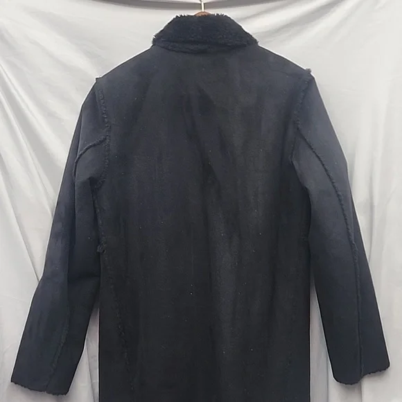 Chelsea And Theodore Large Coat Classy Warm Faux Fur Sherpa Lined - Picture 11 of 16